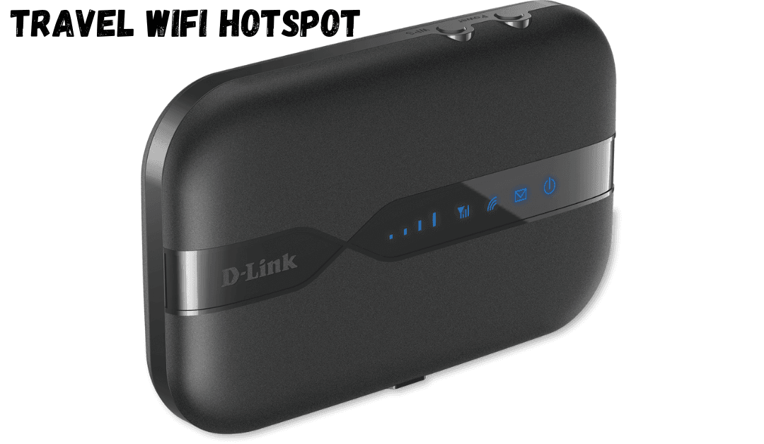 Compact travel WiFi hotspot for reliable internet connection during your travels.